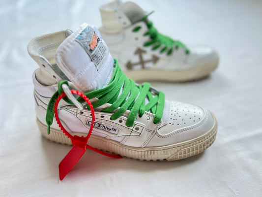 Off- White leather trainers 37