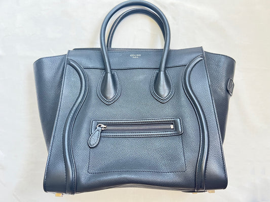 CELINE Black Drummed Calfskin Luggage