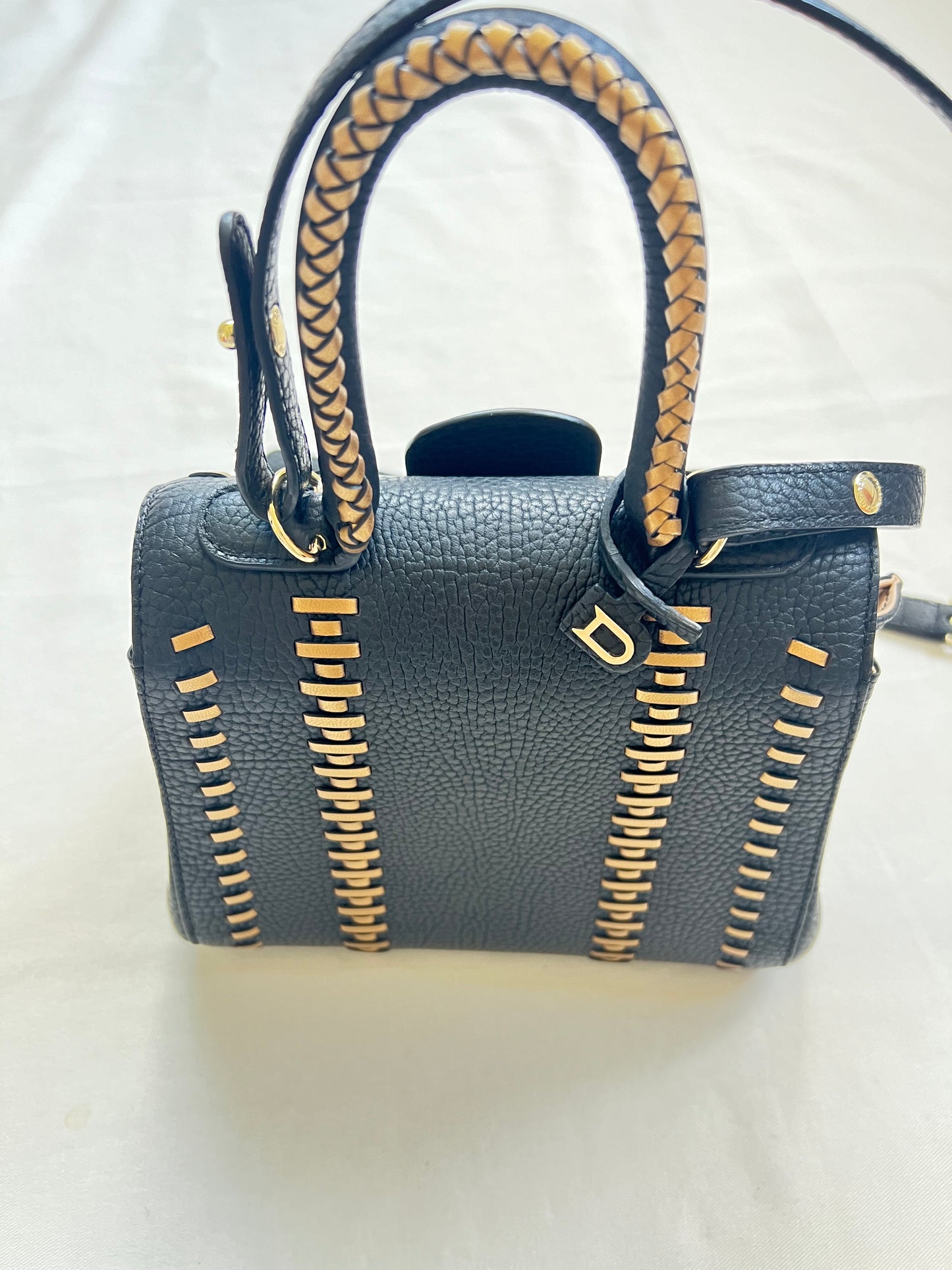 DELVAUX

Brillant mini Crispy Tribal Stitch Noir Leather Handbag