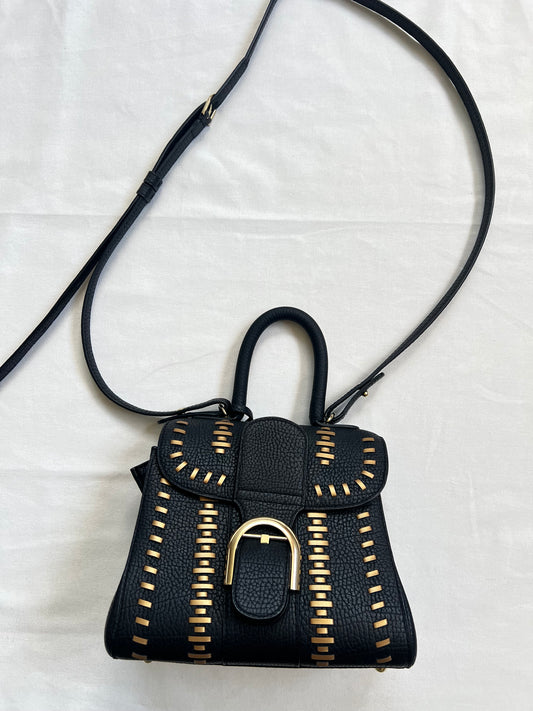 DELVAUX

Brillant mini Crispy Tribal Stitch Noir Leather Handbag