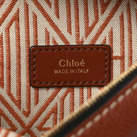 CHLOE 
Calfskin Small Daria Sepia Brown