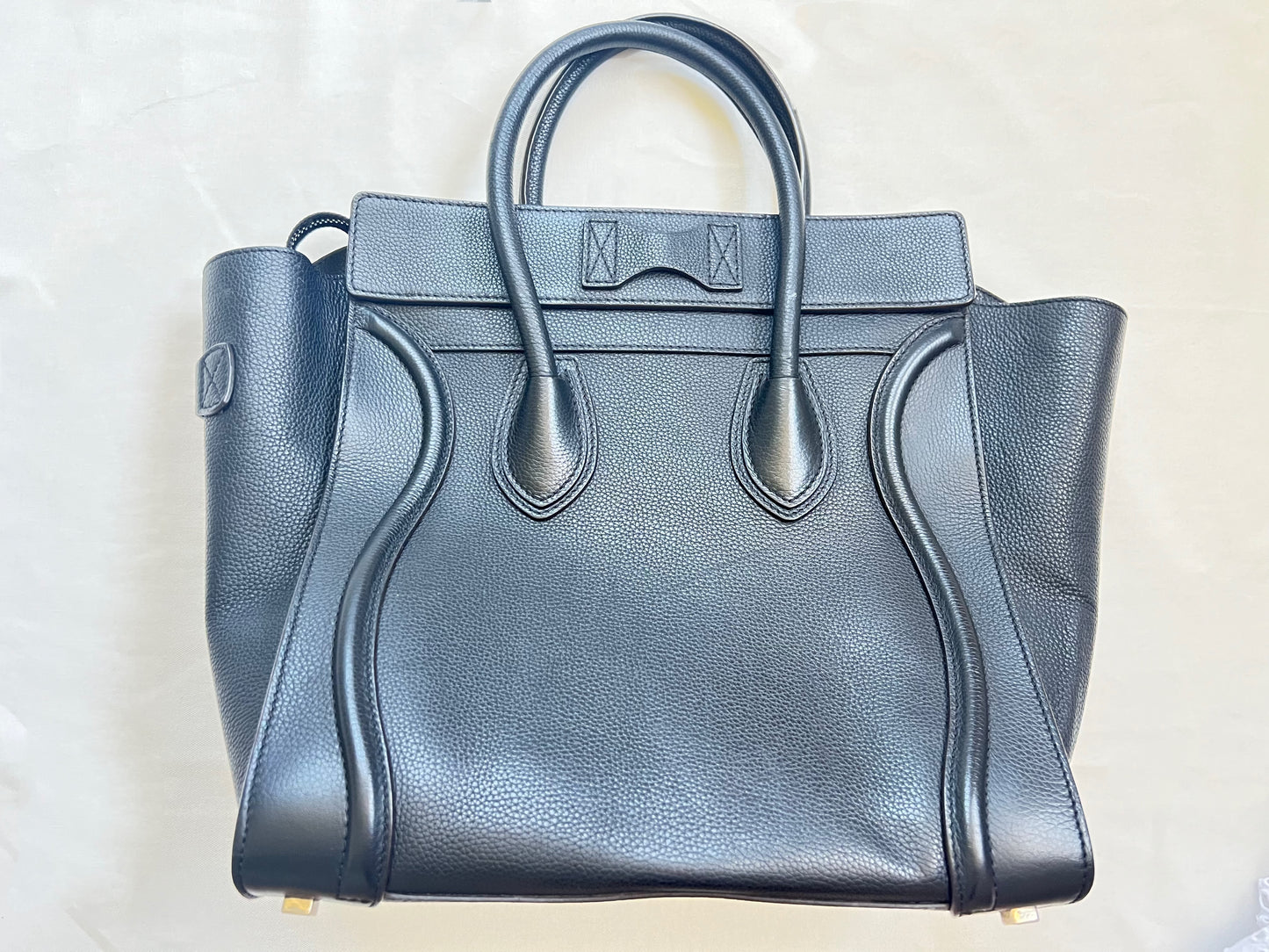 CELINE Black Drummed Calfskin Luggage