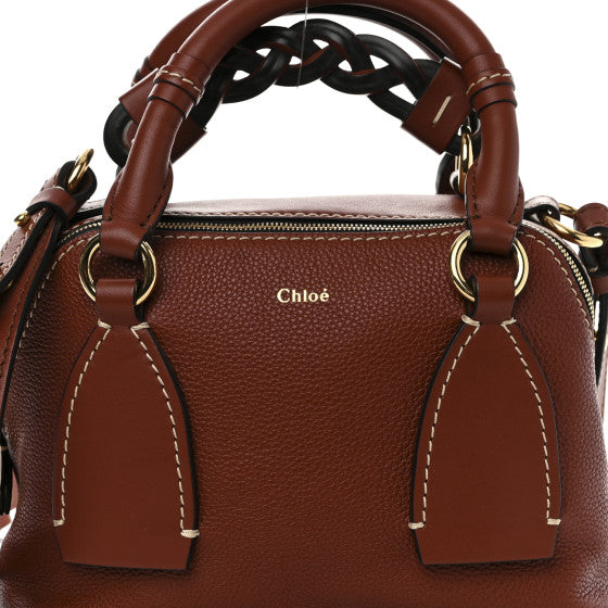 CHLOE 
Calfskin Small Daria Sepia Brown