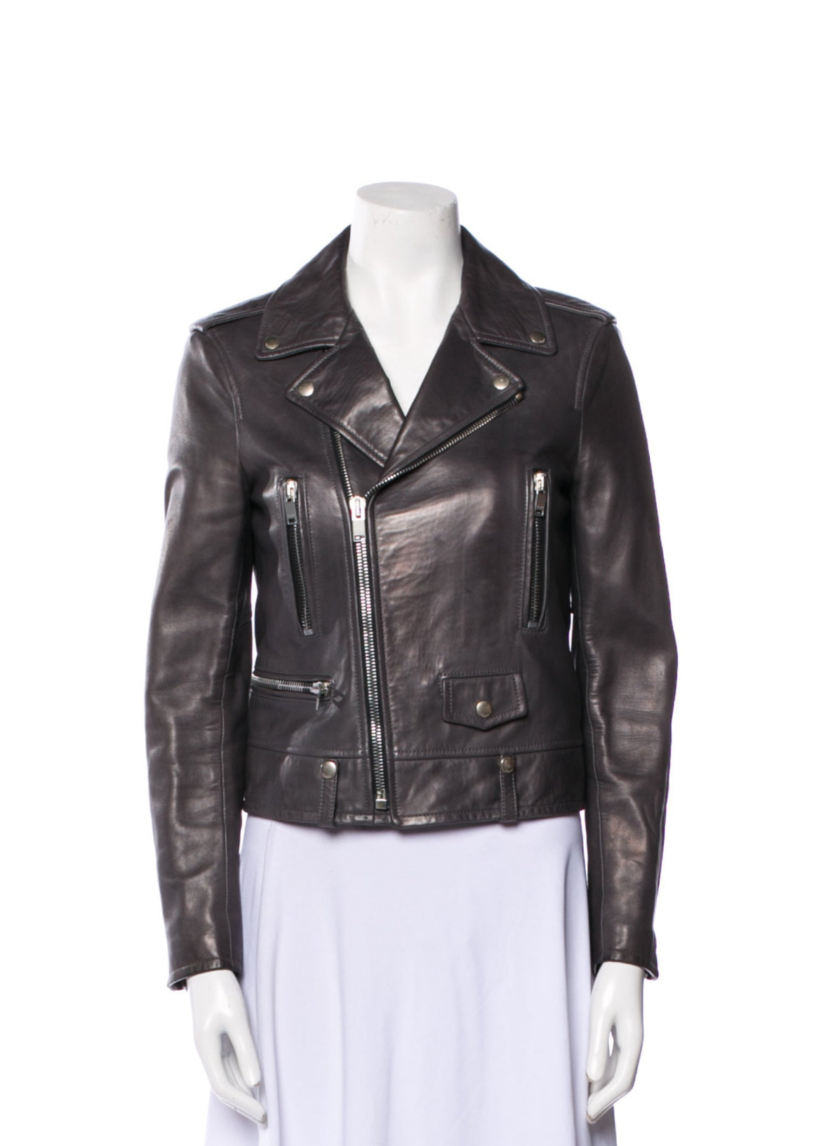 Saint Laurent Lamb Leather Biker Jacket